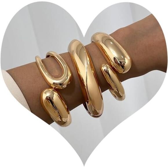 Chunky Bangle Bracelets - Picture 1 of 4